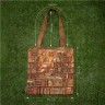 “Bookcase” Linen Shopping Bag 