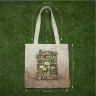 “Cupboard with Owls” Linen Shopping Bag 